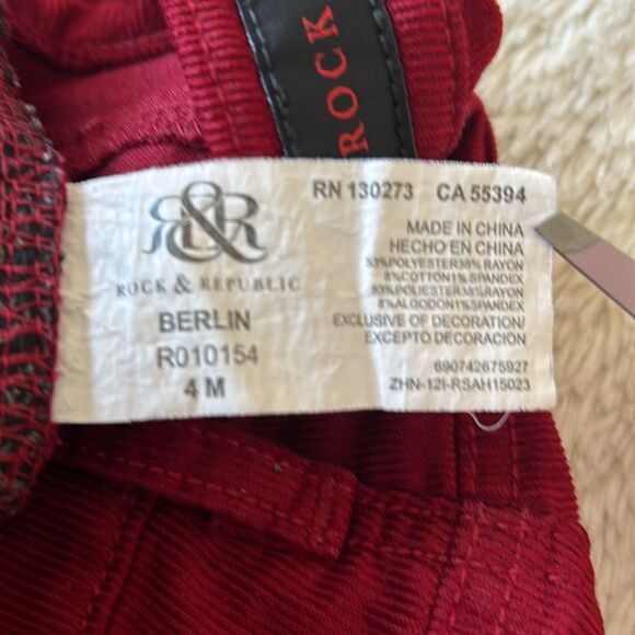 Rock and Republic red corduroy pants - Picture 4 of 16